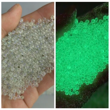 Cam Noctilucent mikro boncuklar 2-3. 5 mm 450g el yapımı DIY bataklık dolu malzeme tırnak malzemeleri